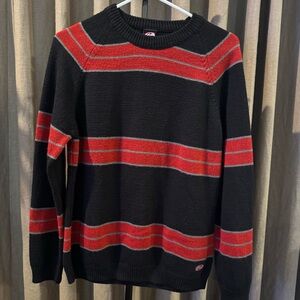 SPLIT Striped Sweater Small ❤️🖤
